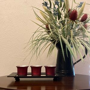 SAN MIGUEL CERiSE VOTIVE TRAY -Brand New in Box. Very Pretty Red for Valentine’